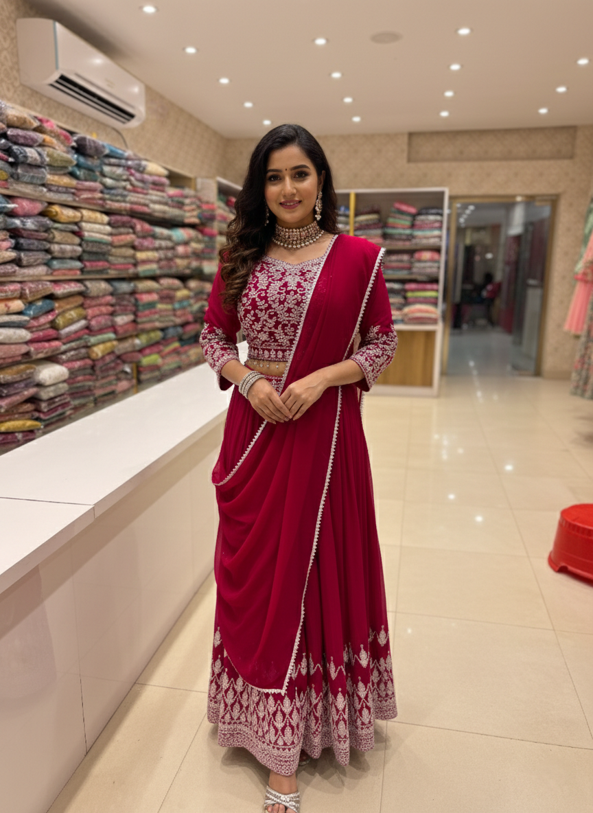 Party wear Long Frock @ 599/--