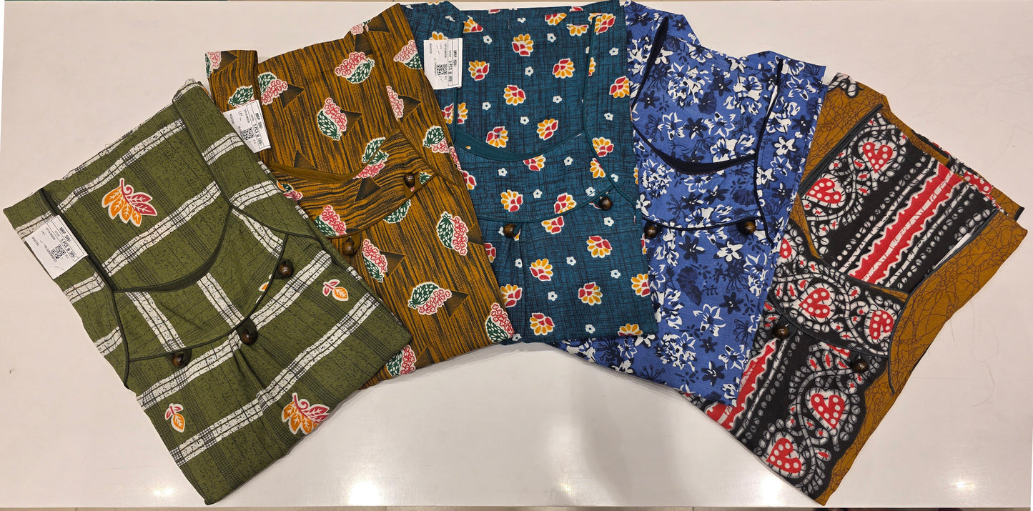 NIGHTIES  5pcs @ 599/-