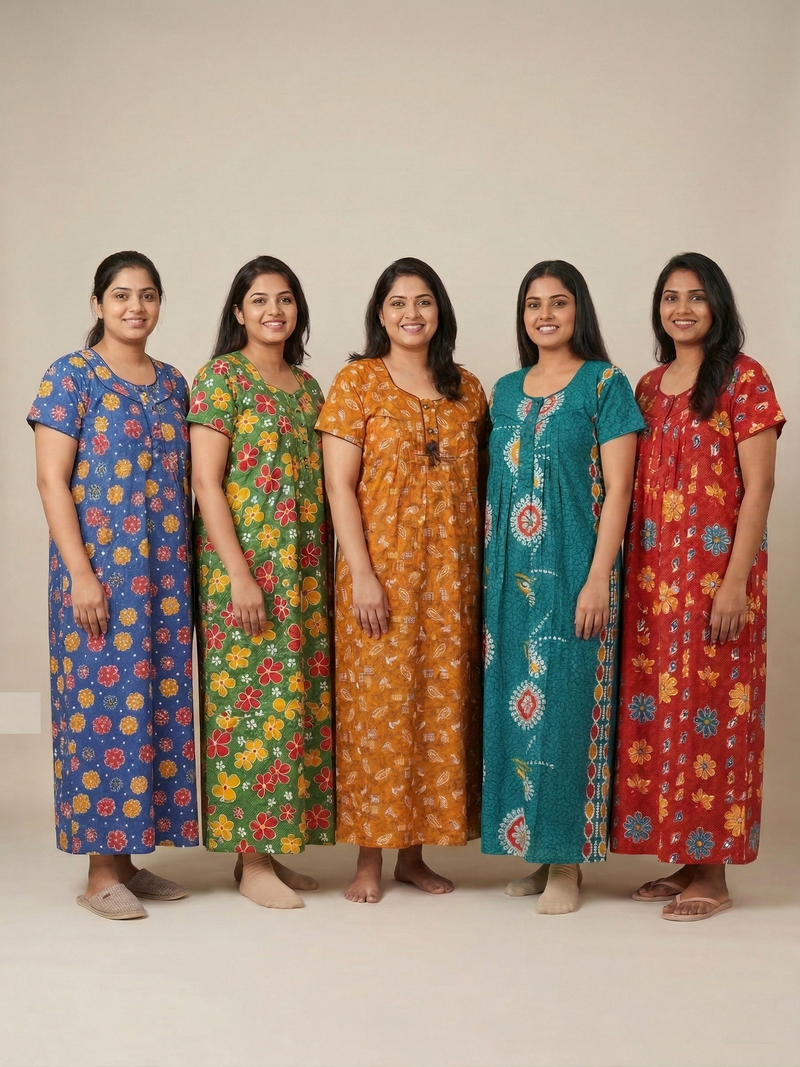 NIGHTIES  5pcs @ 599/-