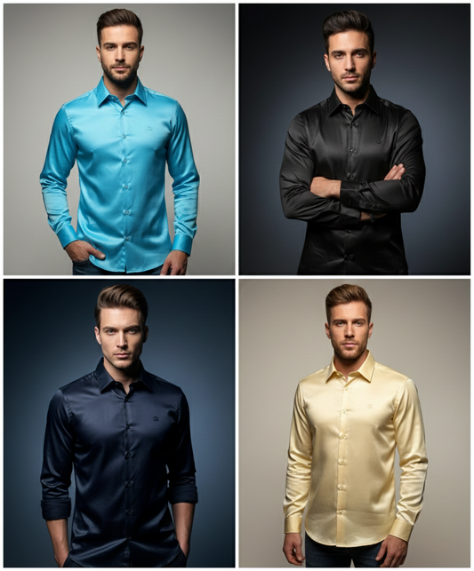 Satin Shirt @ 200/- Only