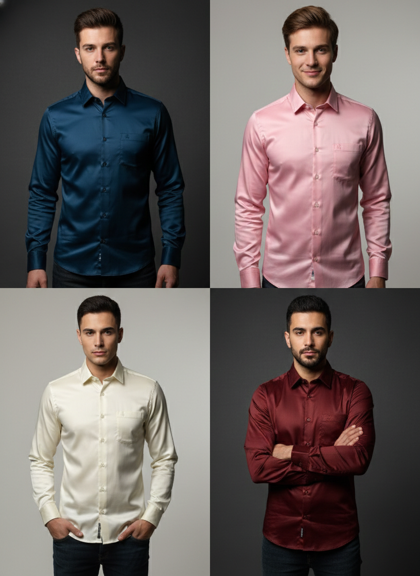 Satin Shirt @ 200/- Only