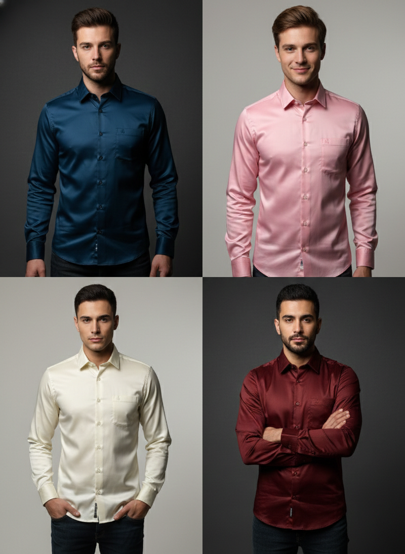 Satin Shirt @ 200/- Only