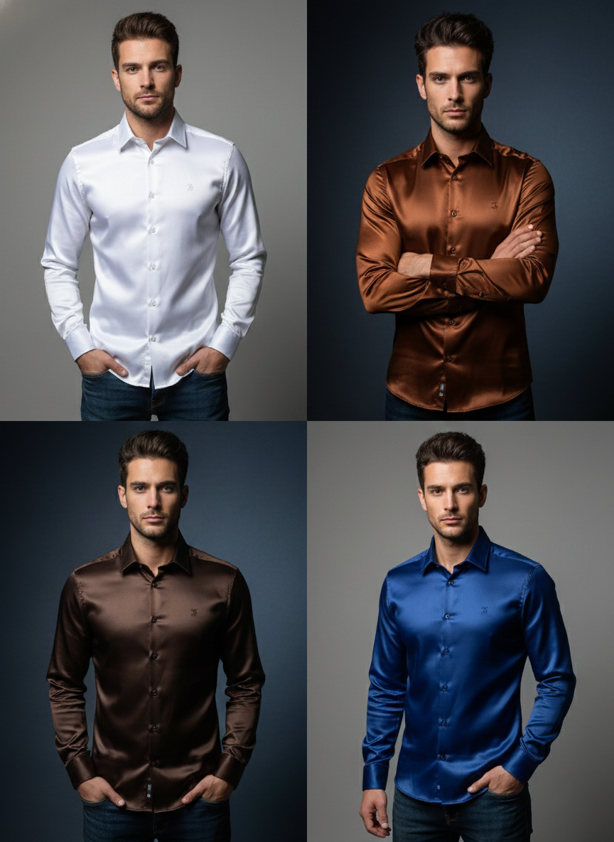 Satin Shirt @ 200/- Only