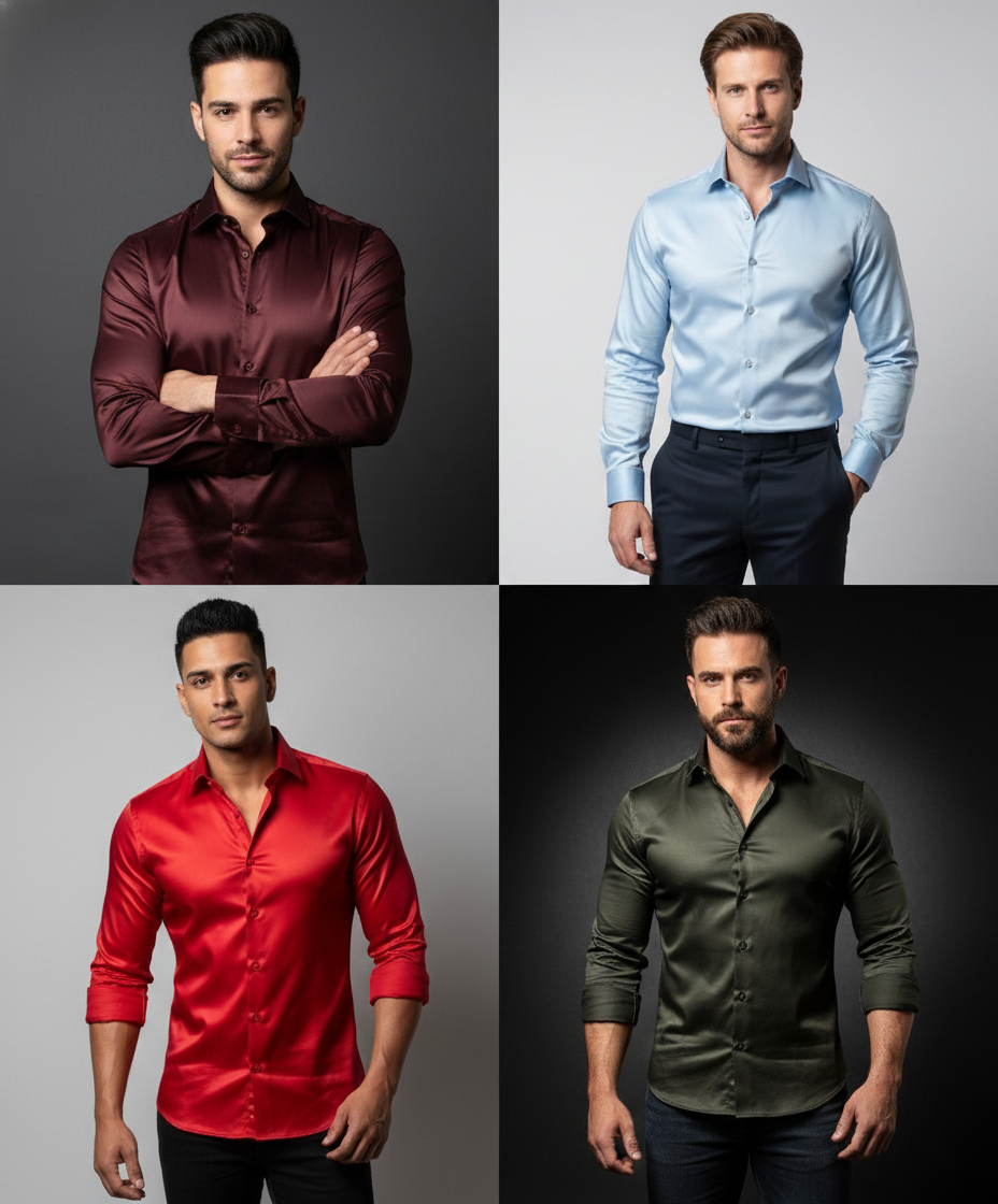 Satin Shirt @ 200/- Only