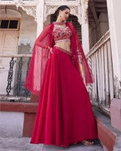 Royal Ruby Elegance Lehenga Set