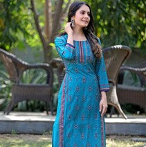 Blue Mirage Ethnic Kurti