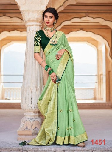 Emerald Grace Silk Saree