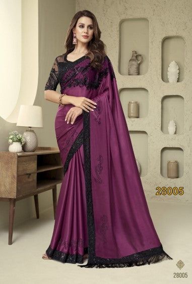 Plum Royale Silk Saree