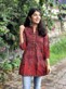 Crimson Charm Handblock Kurti