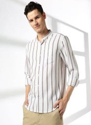 White Striped Cotton Shirt