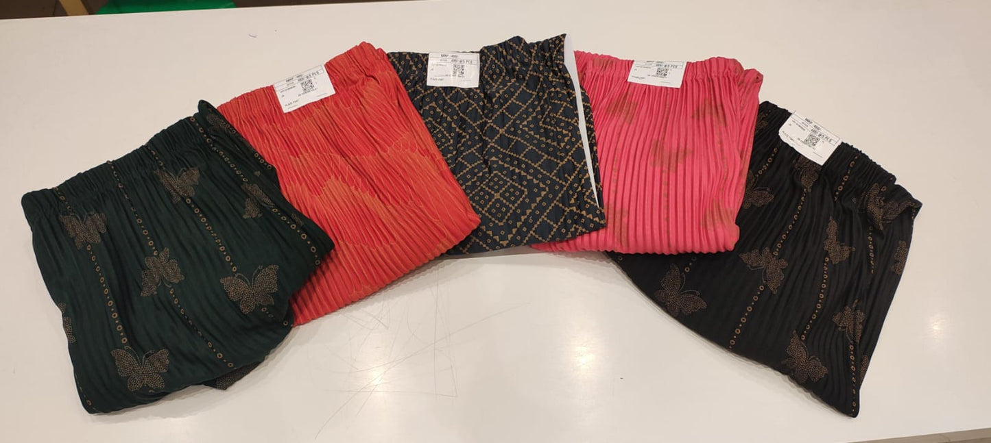palazzo Pants Pack of 5 @ 499/-